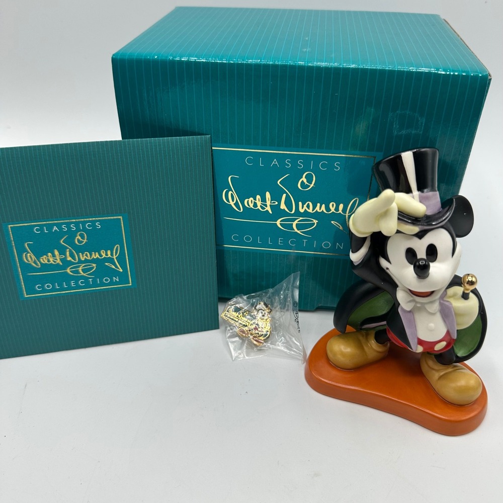 Disney WDCC Magician Mickey On With The Show Club Figurine 1997 Art Print Pin